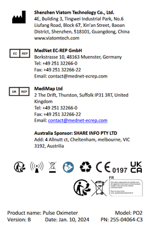 Wellue O2 Ring Pulsoximeter mit Alarm-, Speicher- und APP-Funktion